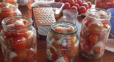 Делюсь рецептом засолки помидор в литровые банки