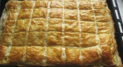 Этот слоеный пирог, как хачапури. Рецепт быстрого слоеного теста + вкуснейшая начинка из сыра!
