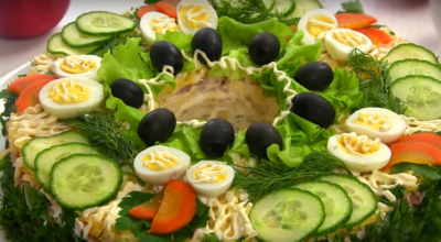 Новогодний салат «Сытый барин»